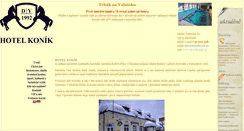 Desktop Screenshot of hotelkonik.cz
