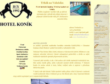 Tablet Screenshot of hotelkonik.cz
